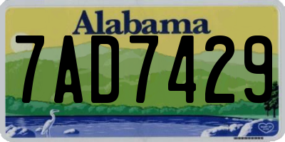 AL license plate 7AD7429