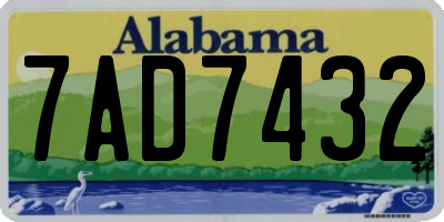 AL license plate 7AD7432