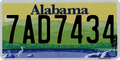 AL license plate 7AD7434