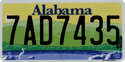 AL license plate 7AD7435