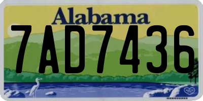 AL license plate 7AD7436