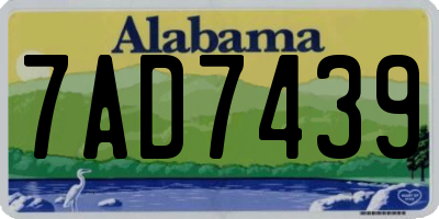 AL license plate 7AD7439