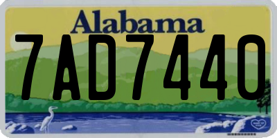 AL license plate 7AD7440