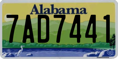 AL license plate 7AD7441