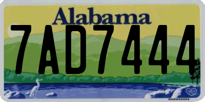 AL license plate 7AD7444