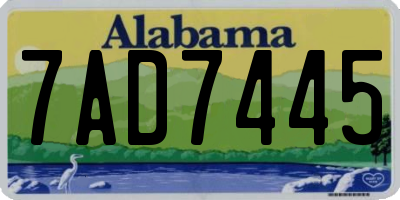 AL license plate 7AD7445