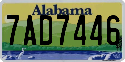 AL license plate 7AD7446