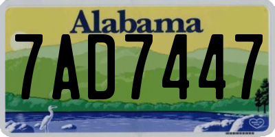 AL license plate 7AD7447
