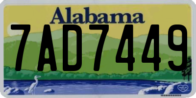 AL license plate 7AD7449