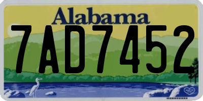 AL license plate 7AD7452