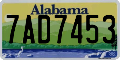 AL license plate 7AD7453