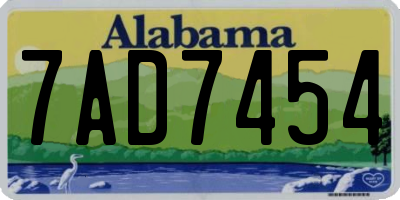 AL license plate 7AD7454