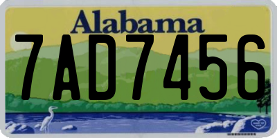 AL license plate 7AD7456