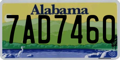AL license plate 7AD7460