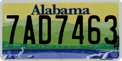 AL license plate 7AD7463