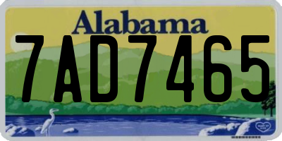 AL license plate 7AD7465