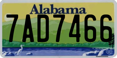 AL license plate 7AD7466