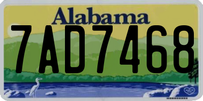 AL license plate 7AD7468