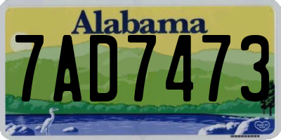 AL license plate 7AD7473