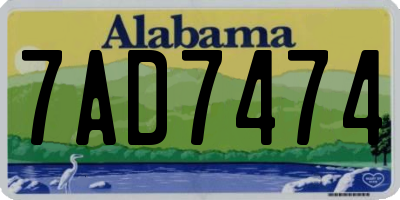 AL license plate 7AD7474