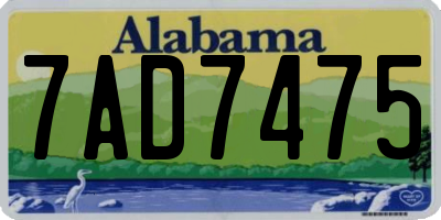 AL license plate 7AD7475