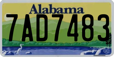 AL license plate 7AD7483