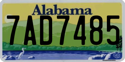 AL license plate 7AD7485