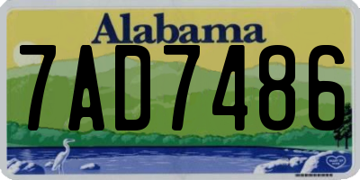 AL license plate 7AD7486