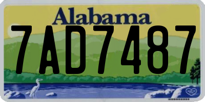 AL license plate 7AD7487