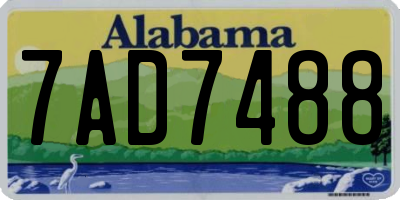 AL license plate 7AD7488