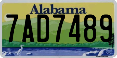 AL license plate 7AD7489