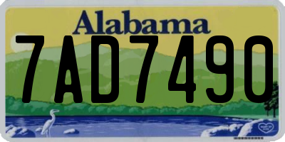 AL license plate 7AD7490
