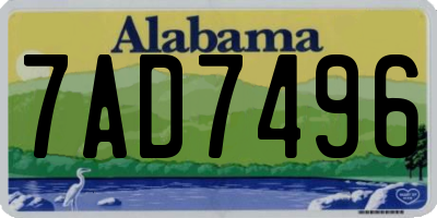 AL license plate 7AD7496