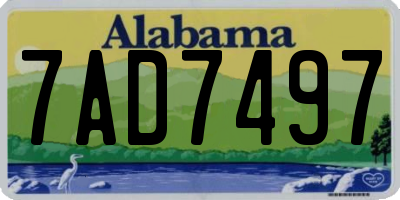 AL license plate 7AD7497