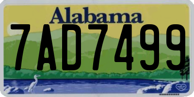 AL license plate 7AD7499