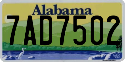 AL license plate 7AD7502