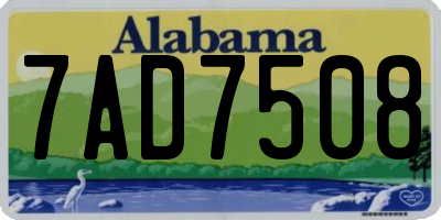 AL license plate 7AD7508