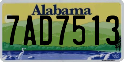 AL license plate 7AD7513