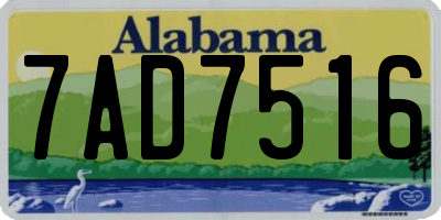 AL license plate 7AD7516
