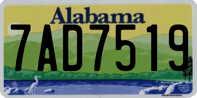 AL license plate 7AD7519