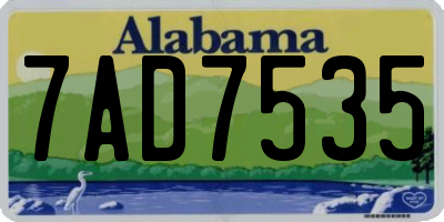 AL license plate 7AD7535