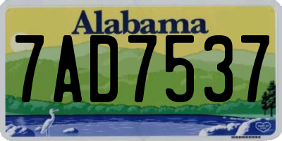 AL license plate 7AD7537