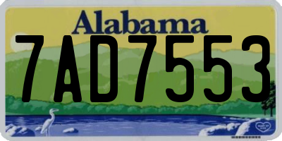 AL license plate 7AD7553