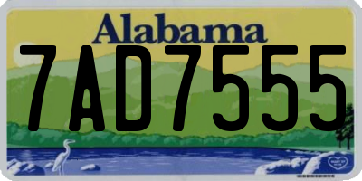 AL license plate 7AD7555
