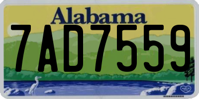 AL license plate 7AD7559