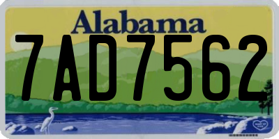 AL license plate 7AD7562