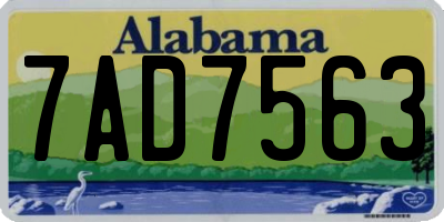 AL license plate 7AD7563