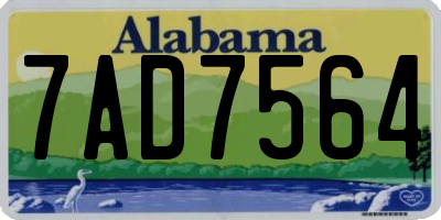 AL license plate 7AD7564