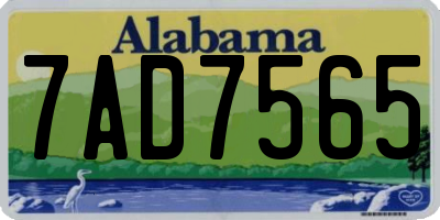 AL license plate 7AD7565