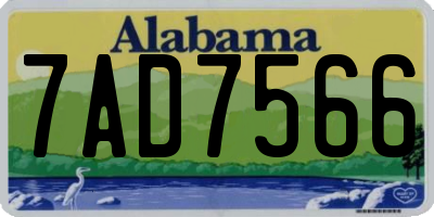 AL license plate 7AD7566